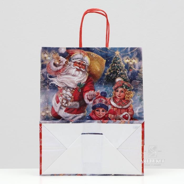 Пакет крафт "Открытка", 22 х 12 х 27 см 