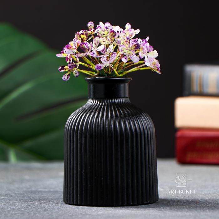 Ваза "Кувшинчик в полоску" черный, 9,5х7см 