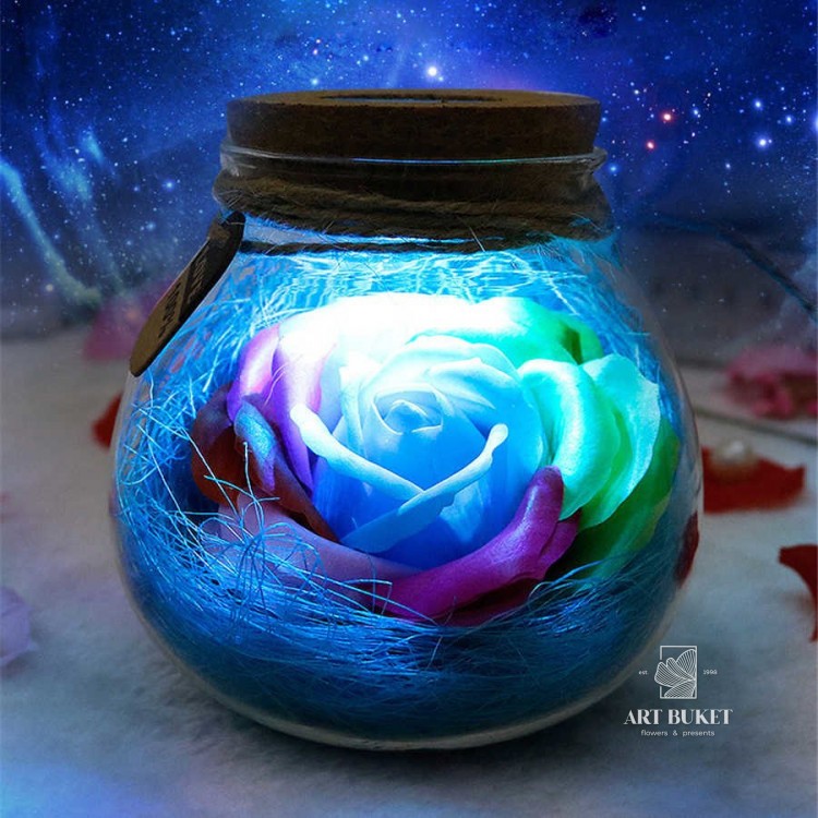 Роза в колбе ночник