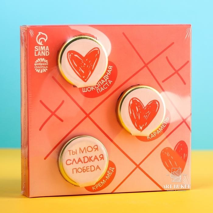 Подарочный набор «Для сладкой девочки»: шоколадная паста 30 г., крем-мёд с клубникой