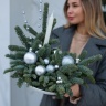 Новогодняя композиция на стол #14
