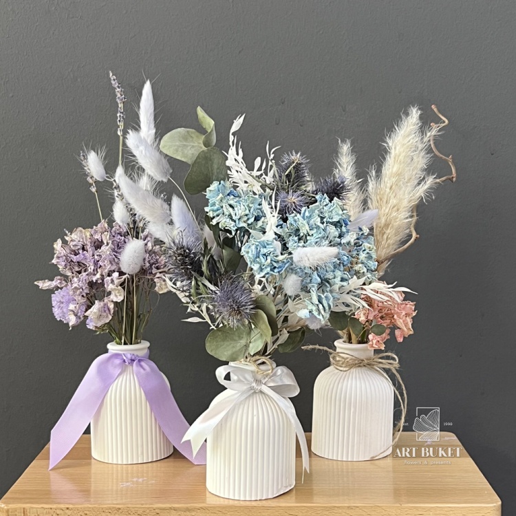 Композиция в вазе из сухоцветов #1