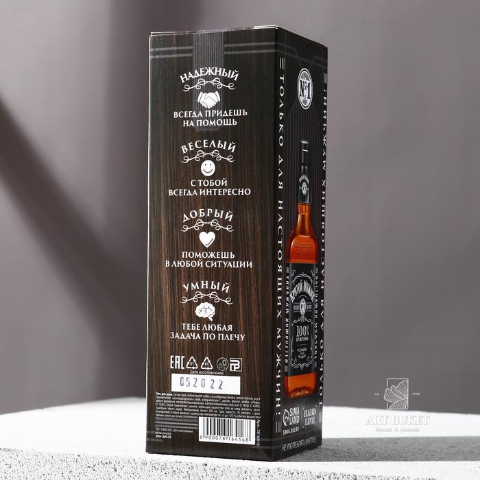 Гель для душа "100% мужчина" во флаконе виски 250 мл, аромат сандал и бергамот 