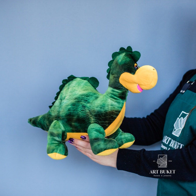 Дракон лежачий зеленый 45 см