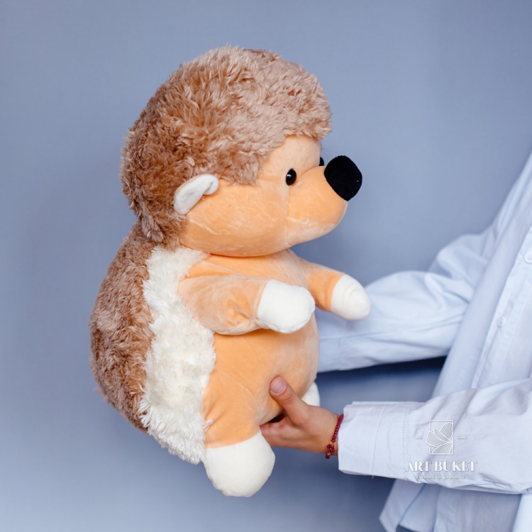 Еж средний коричневый с короткими иголками сидячий