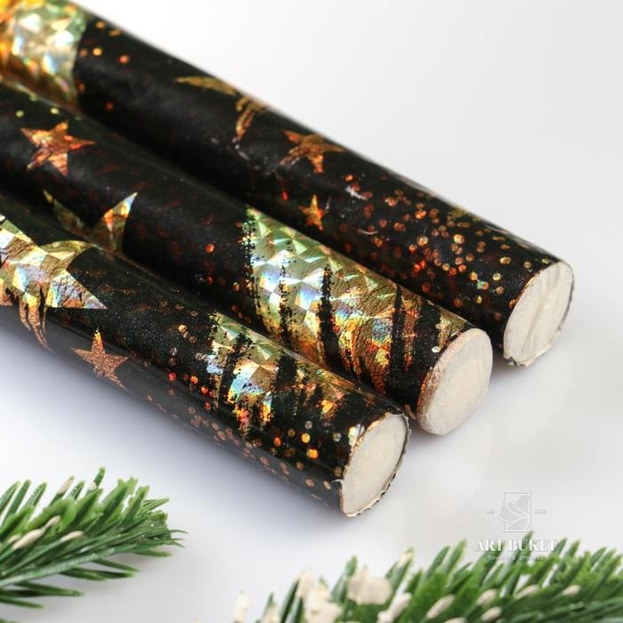 Набор тортовых свечей "Праздничные фонтаны со звёздами" 12,5 см (3 шт)