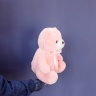 Медведь с двумя сердцами 30 см розовый