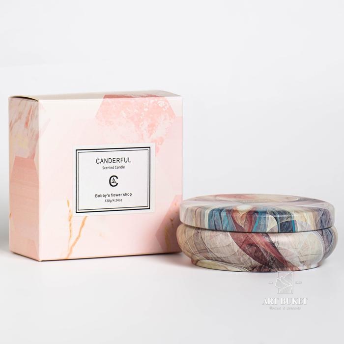 Свеча ароматическая из соевого воска с сухоцветом "Свежие цветы", 110 г            