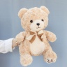 Медведь с бантом кучерявый 40 см бежевый