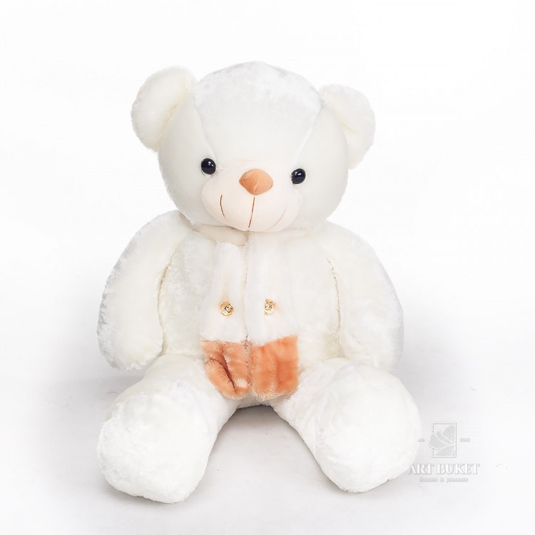 Мишка с коричневым шарфом