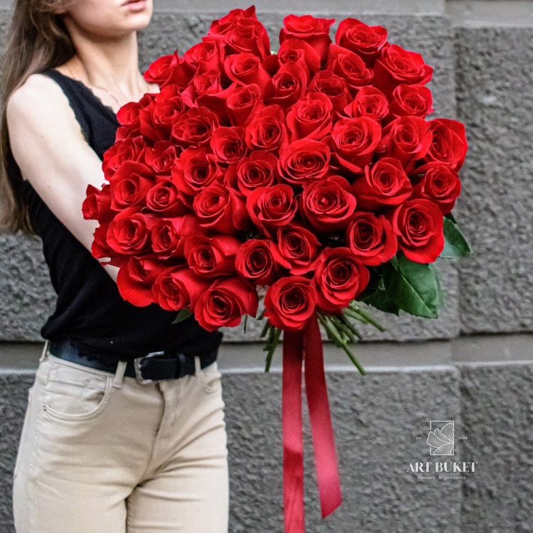 51 красная роза