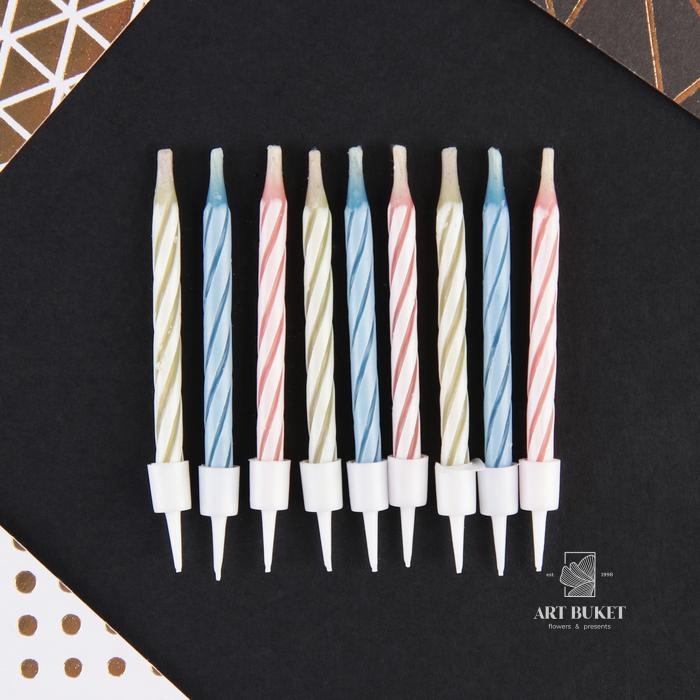 Свечи незадуваемые «С Днём Рождения», 10 шт.