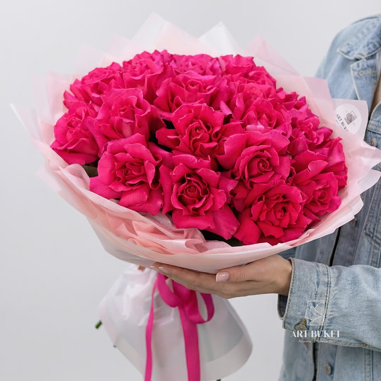 21 французская розовая роза