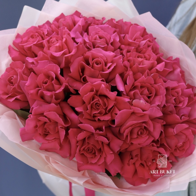 21 французская розовая роза