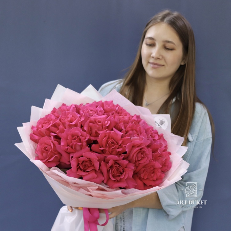 21 французская розовая роза