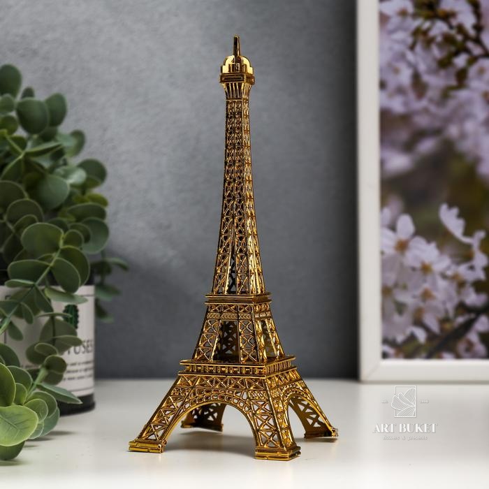 Сувенир металл "Эйфелева башня" золото 18х7х7 см                              