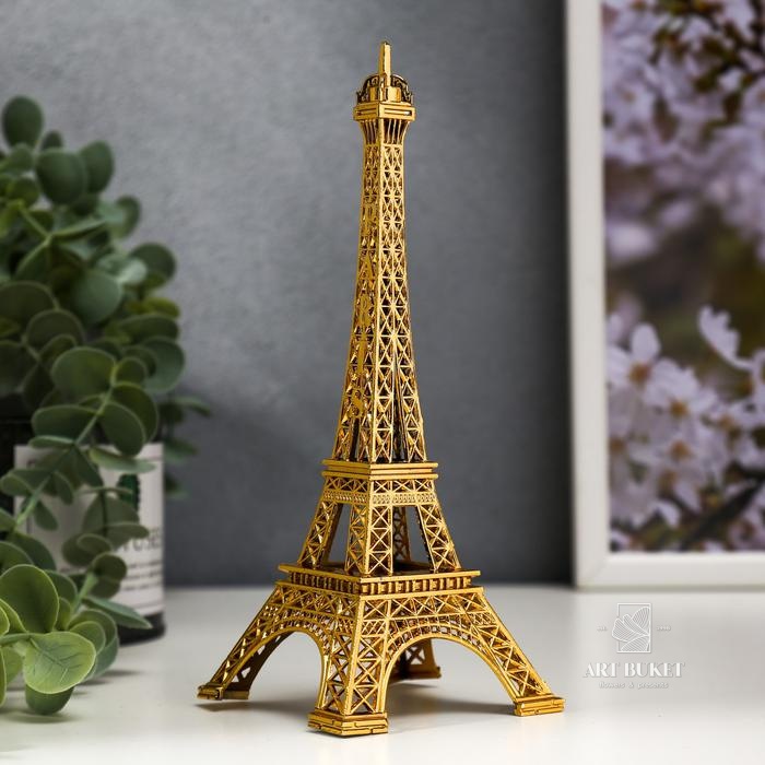 Сувенир металл "Эйфелева башня" золото 18х7х7 см                              
