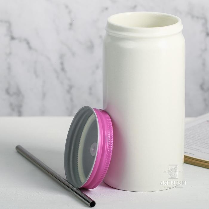 Стакан с трубочкой «Единорог», 480 мл