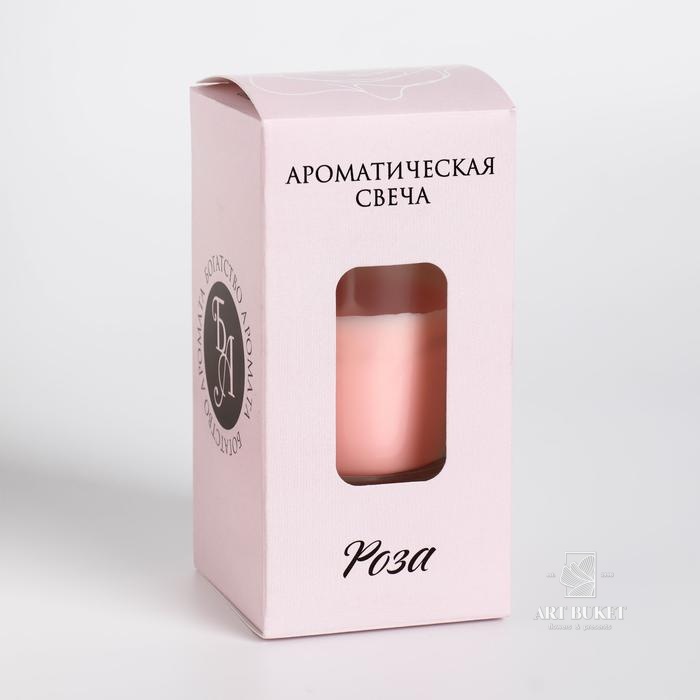 Свеча ароматическая в стакане "Нюд", 5х6 см, роза 
