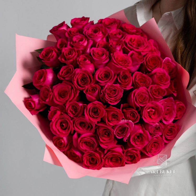 51 розовая роза "Пинк флойд"