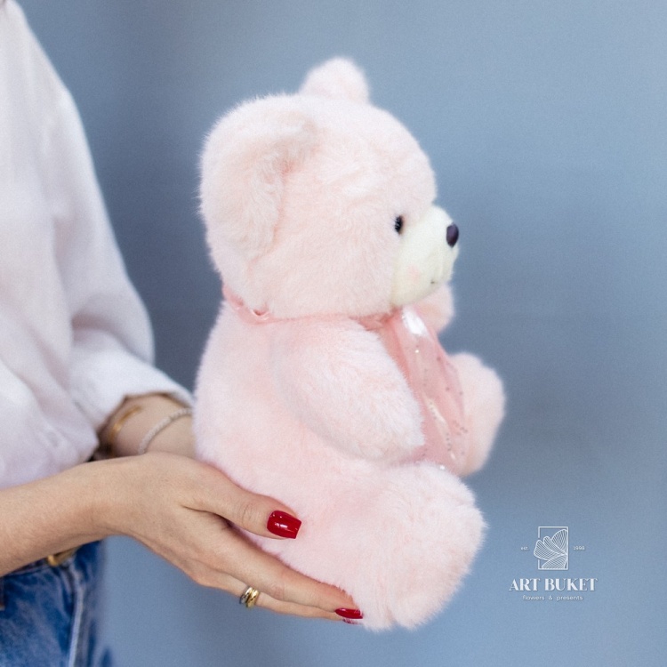 Медведь с бантом 30 см микс