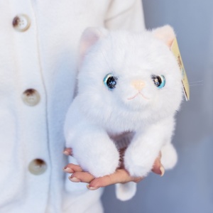 Кошка лежачая с наполнителем 25 см микс