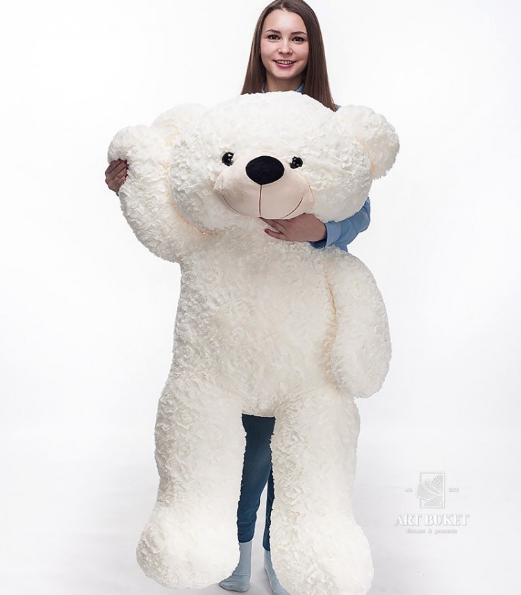 Большой кремовый медведь