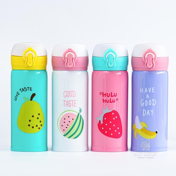 Термос, серия: Compact, "Хороший вкус" 300 мл, сохраняет тепло 8 ч, 6.5х18 см, микс