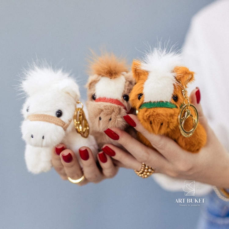 Брелок лошадка микс 11 см