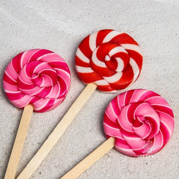 Леденцы «Люблю тебя», на подложке, микс вкусов, 3 шт х 15 г