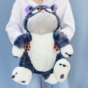 Кот злой 40 см с пледом