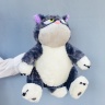 Кот злой 40 см с пледом