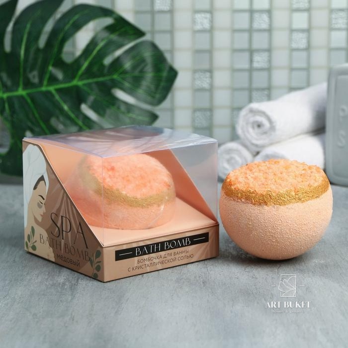 Релаксирующая бомбочка с солью Girl SPA, с медовым ароматом, 300 г
