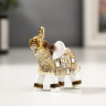 Сувенир полистоун "Белый слоник с попоной из арабского ковра" 6,5х5,7х2,8 см   