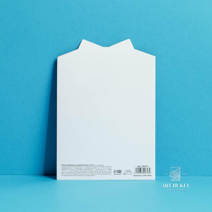 Открытка формовая поздравительная, «Пиджак», 12 × 18 см