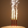 Набор тортовых свечей "Праздничные фонтаны. С Новым Годом" 12,5 см (3 шт)
