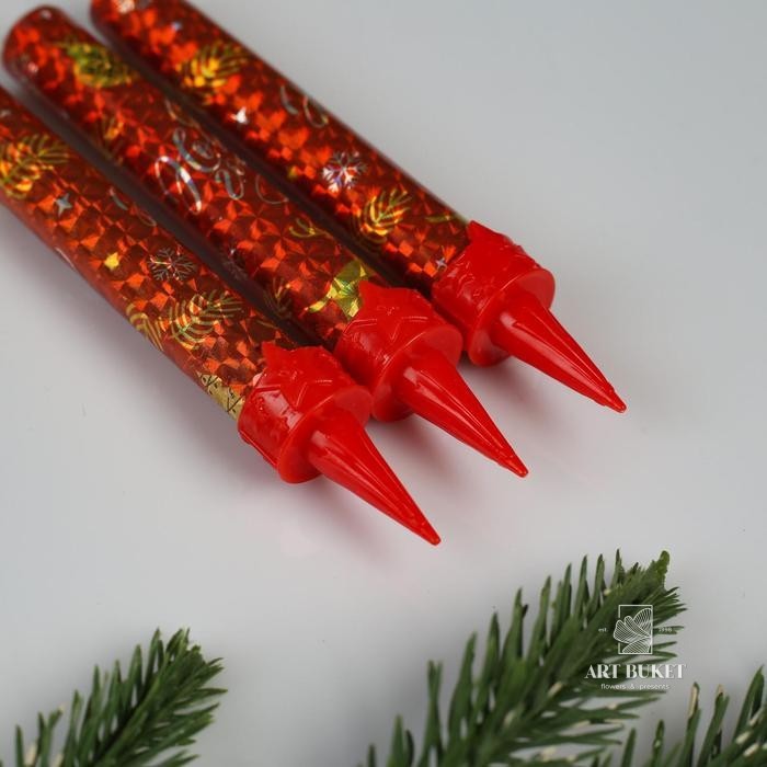 Набор тортовых свечей "Праздничные фонтаны. С Новым Годом" 12,5 см (3 шт)