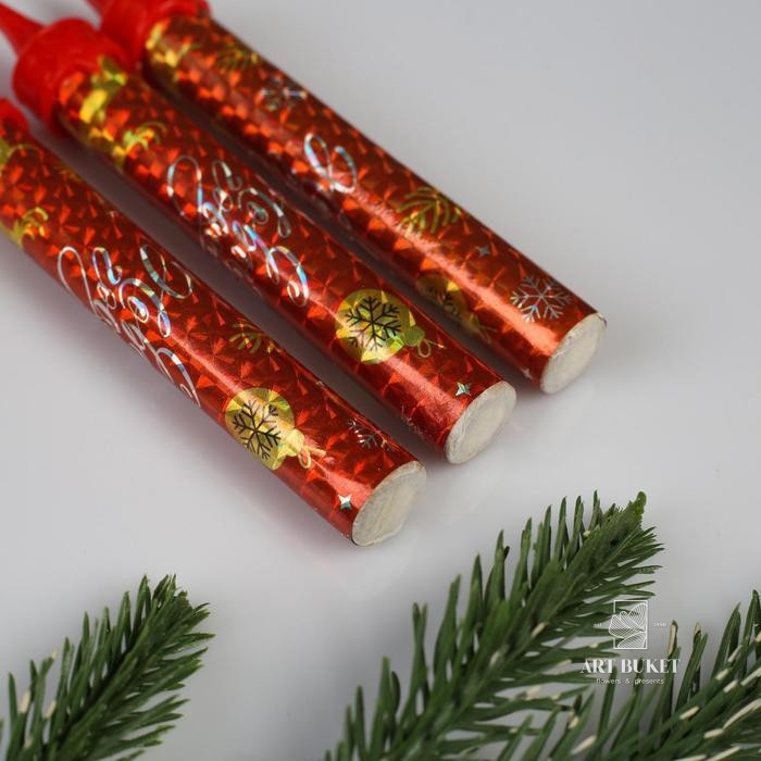 Набор тортовых свечей "Праздничные фонтаны. С Новым Годом" 12,5 см (3 шт)