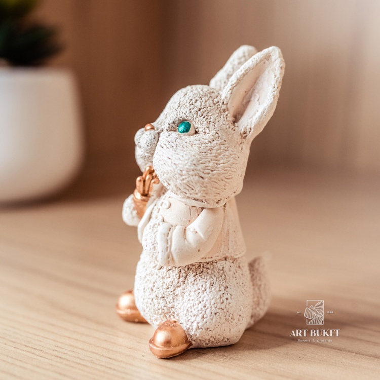 Набор фигур "Зимние кролики" бежевые #1