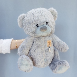 Медведь "Good vibes" 40 см серый