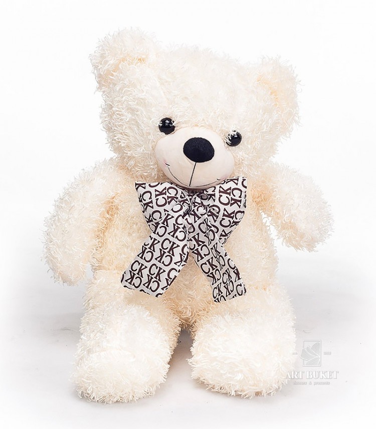 Белый кучерявый мишка