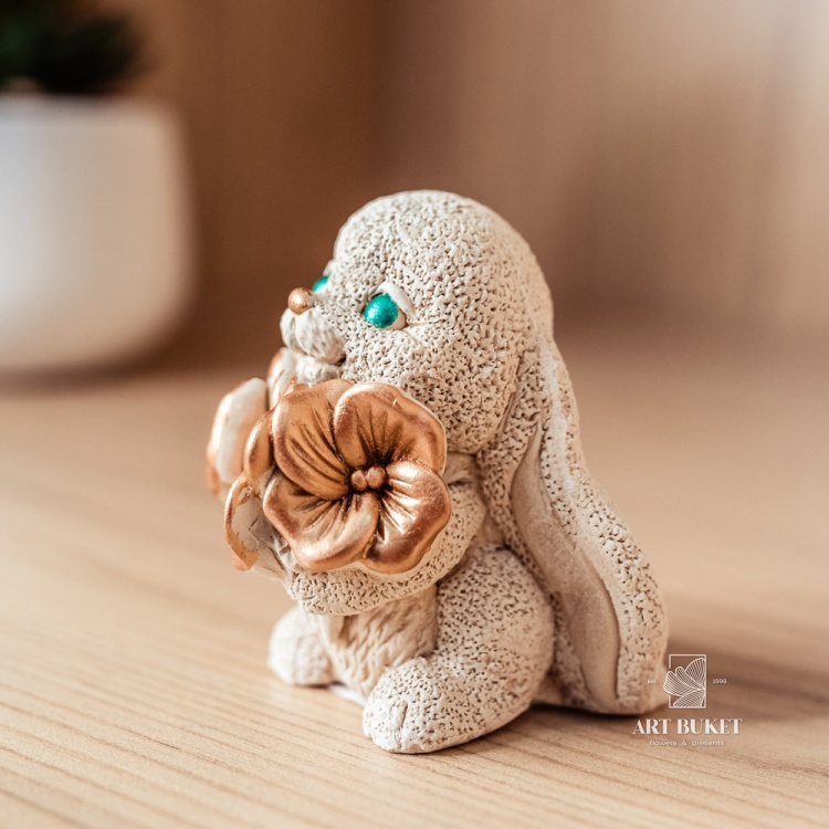 Набор фигур "Зимние кролики" бежевые #3