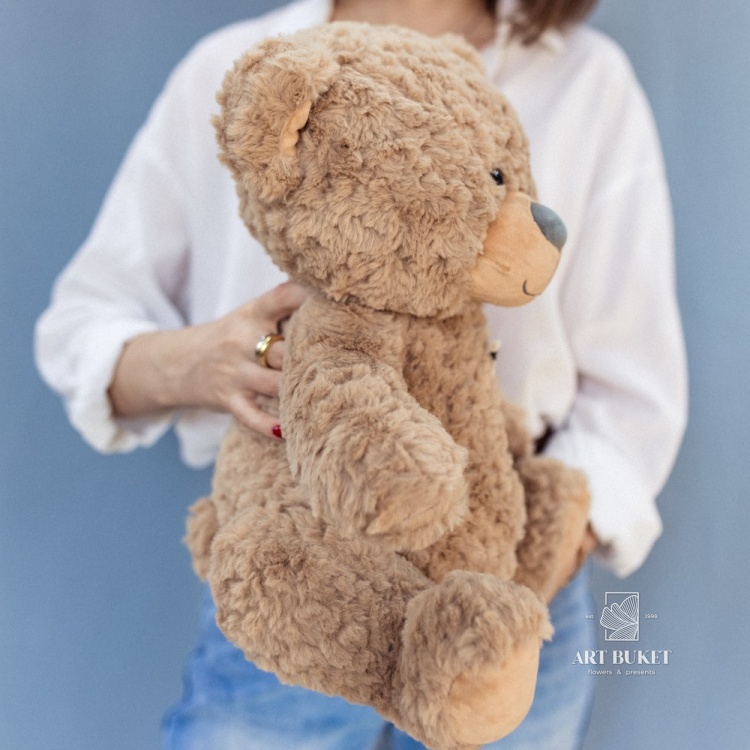 Медведь "Good vibes" 40 см коричневый