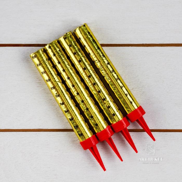 Набор тортовых свечей "Фонтаны" 10 см (4 шт) 