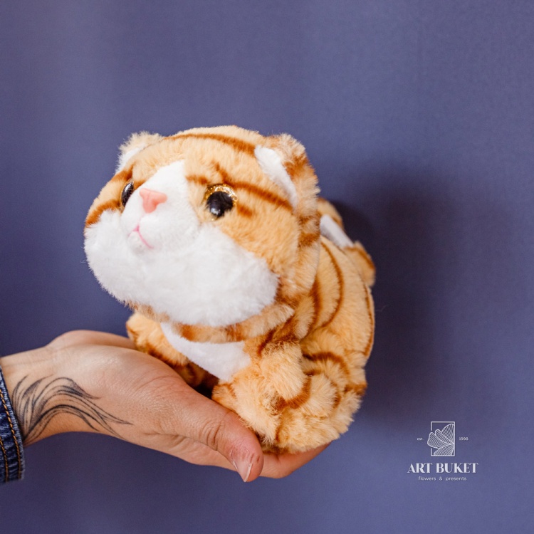 Кошка браслет рыжий 18 см