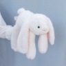 Зайка лежачий с наполнителем 40 см белый