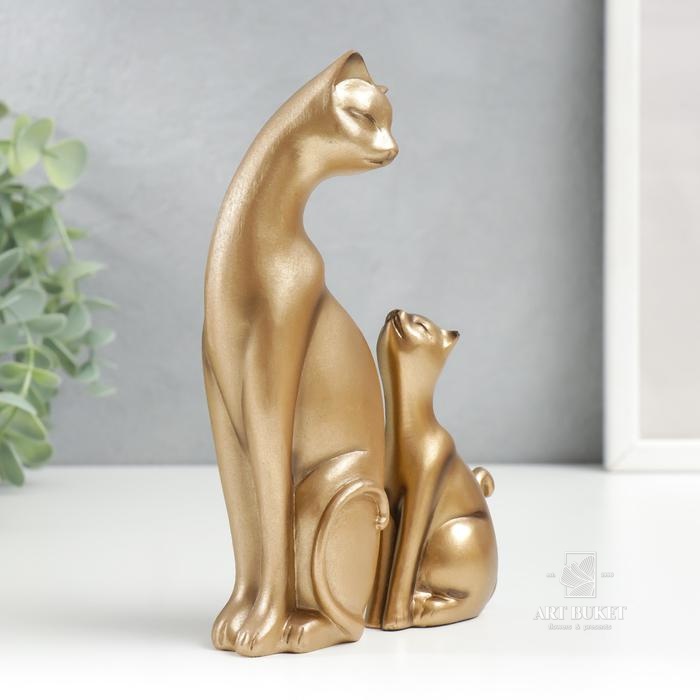 полистоун набор кошка с котёнком 15,5 см 9,3 см (набор 2 шт) 