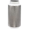 Декоративная ваза Вещицы контраст, 140х140х300, белый с серебром 