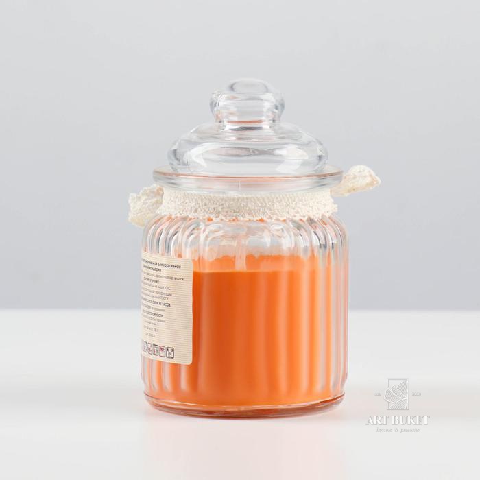 Свеча в банке ароматизированная "Зимний мандарин" 180гр, время горения 45ч 3654479