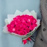 25 розовых роз 40 см